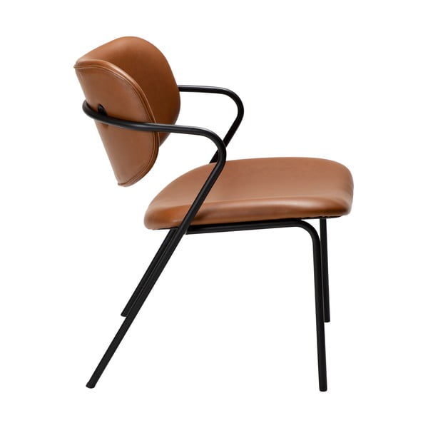 Koňakově hnědé křeslo z imitace kůže Zed – DAN-FORM Denmark-image-3