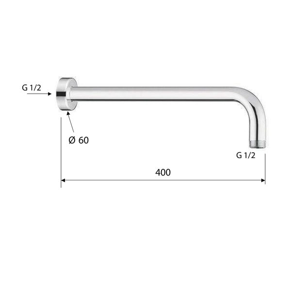 Bílý mosazný díl pro připojení sprchy ø 6 cm – Sapho-image-1