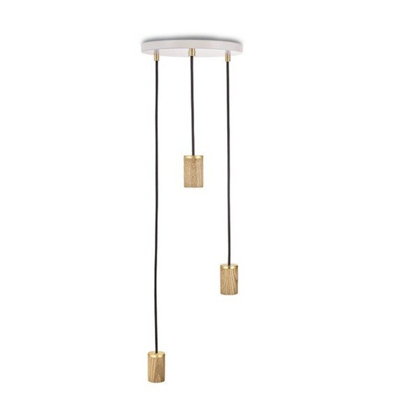 Stmívatelné závěsné svítidlo v bílo-přírodní barvě  ø 25 cm – tala