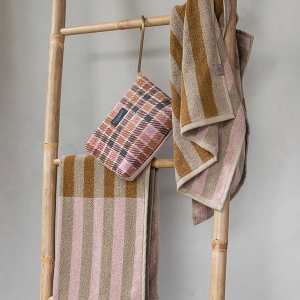 Hnědo-béžový ručník z bio bavlny 50x90 cm Disorder – Mette Ditmer Denmark-image-2