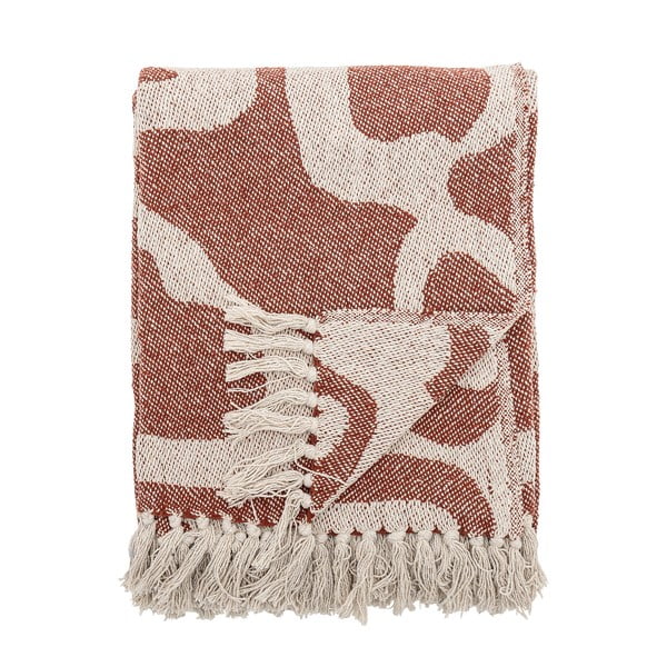 Hnědá deka z recyklované bavlny 130x160 cm Salobre – Bloomingville-image-3