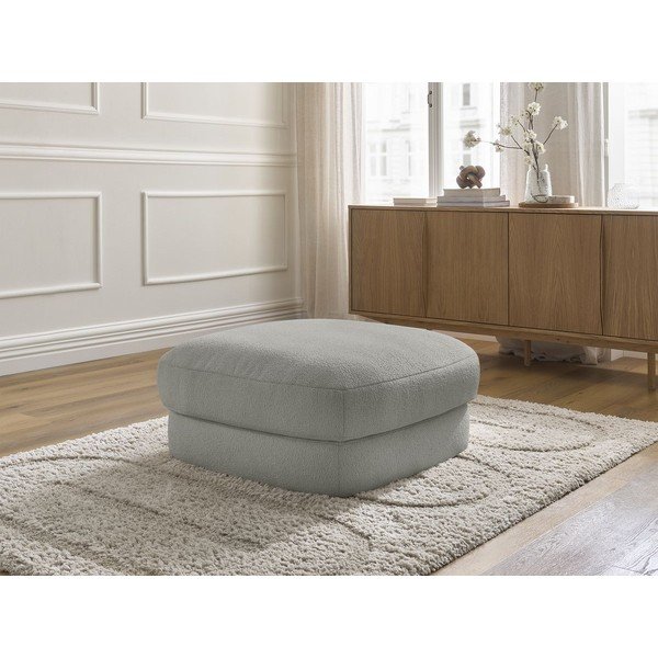 Světle šedá podnožka z textilie bouclé Leonore – Bobochic Paris-image-1