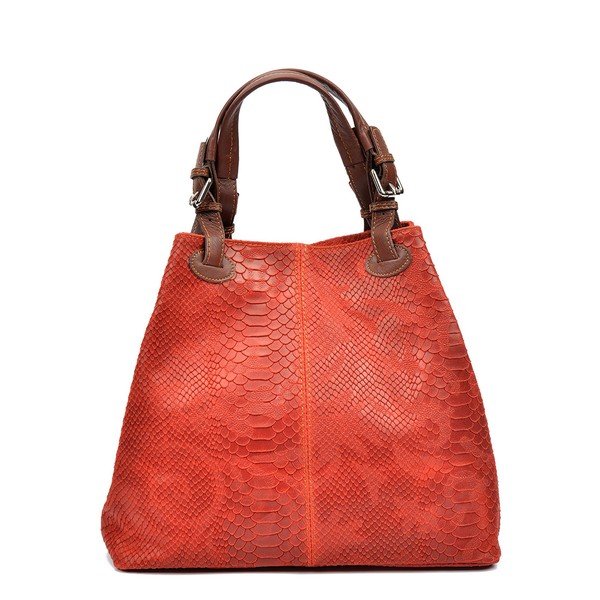 Červená kožená kabelka Luisa Vannini Marcelle-image-1