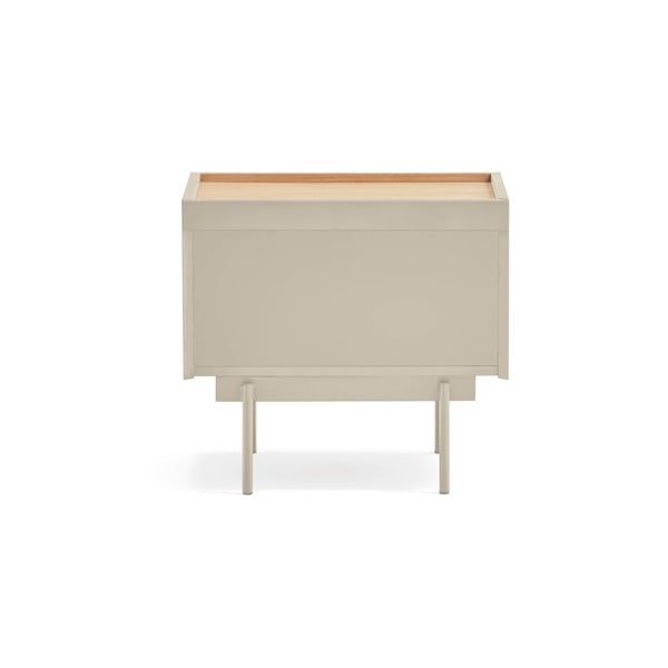 Noční stolek v dekoru dubu v béžovo-přírodní barvě Otto – Teulat-image-3
