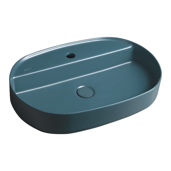 Keramické umyvadlo v petrolejové barvě 60x40 cm Infinity Oval – Sapho
