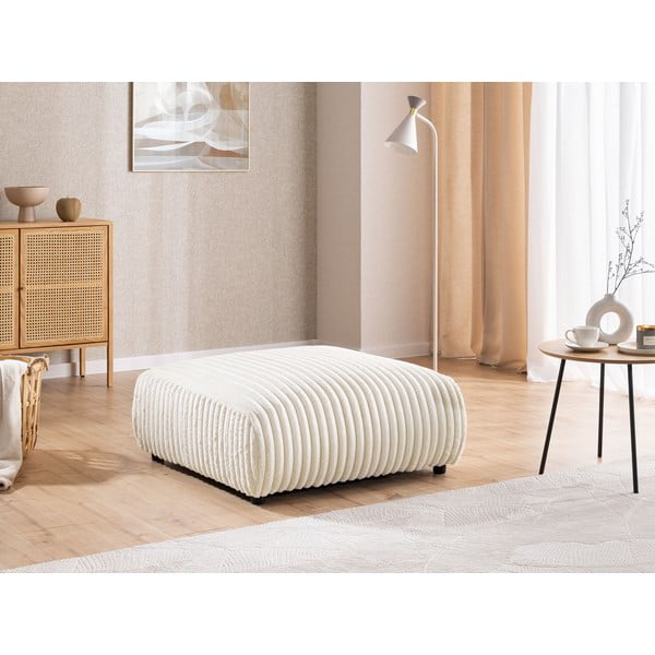 Krémová manšestrová podnožka Justin – Ropez-image-1