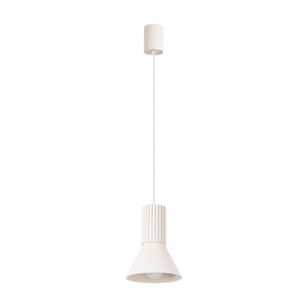 Béžové kovové závěsné svítidlo ø 14 cm Niru – Sollux