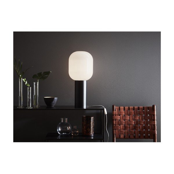 Bílá stolní lampa Markslöjd Brooklyn Smoke, ø 24 cm-image-1