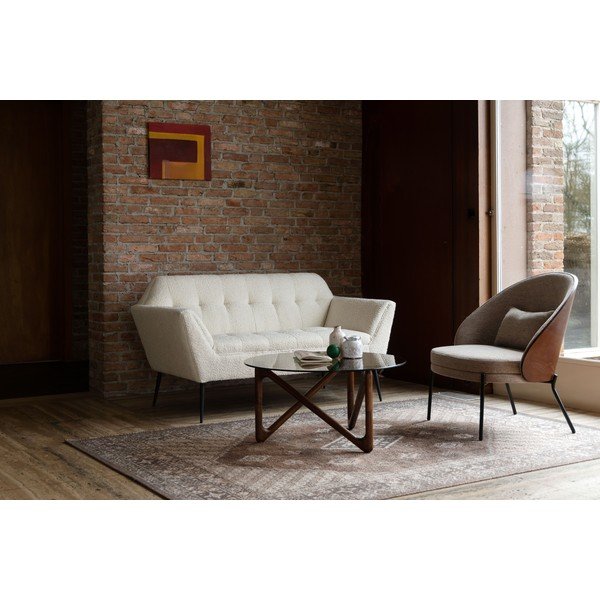 Krémová pohovka z textilie bouclé 150 cm Kate – Dutchbone-image-3