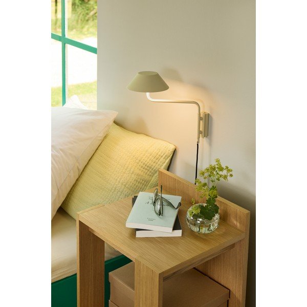 Béžové kovové LED stmívatelné nástěnné svítidlo do zásuvky ø 30 cm Cover – Hübsch-image-1