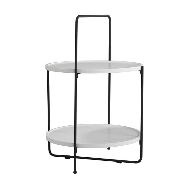Bílo-černý odkládací stolek sømcasa Alessio, ø 45 cm-image-1