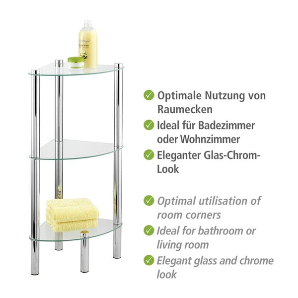 Rohová polička se 3 oddíly Wenko Corner-image-1