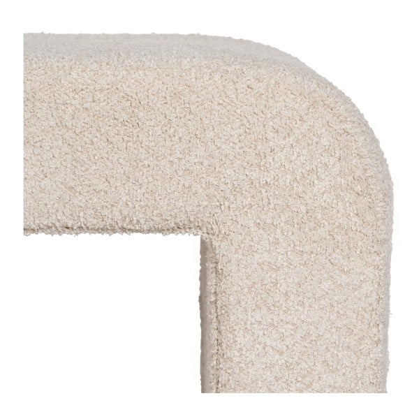 Béžový taburet z textilie bouclé Suave – Ixia-image-2