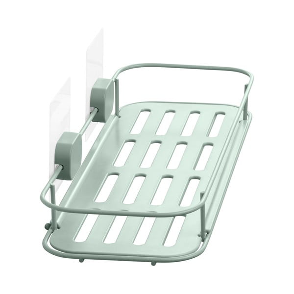 Samodržící kovová koupelnová polička v mentolové barvě Grena – Compactor-image-4