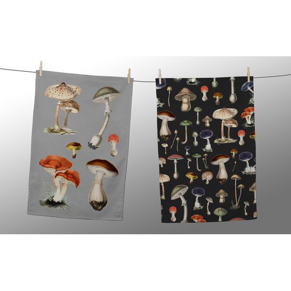 Sada 2 ubrousků Tierra Bella Psychedelic Fungi, 47 x 65 cm