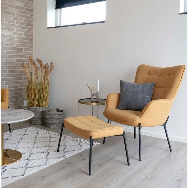 Kulatý konferenční stolek ve zlaté barvě ø 48 cm Venezia - House Nordic-image-4