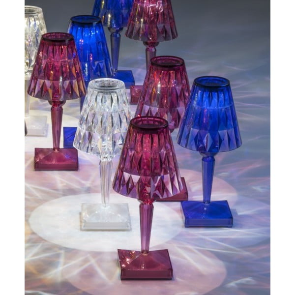 Růžová transparentní stolní lampa Kartell Battery-image-1