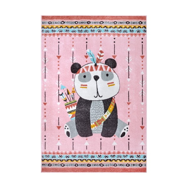 Růžový dětský koberec 160x235 cm Panda – Hanse Home