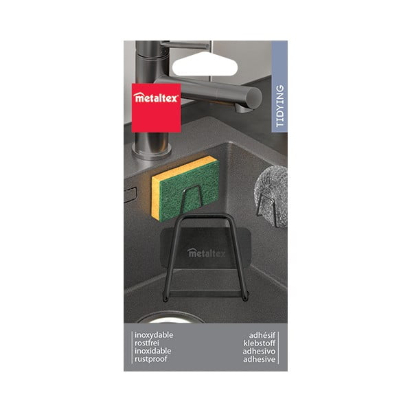 Kovový držák na houbičku bez vrtání – Metaltex-image-3