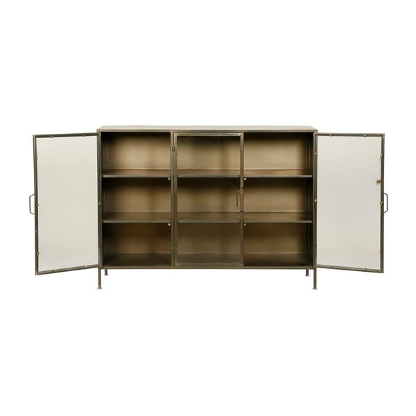 Kovová vitrína ve zlaté barvě 123,5x91,5 cm Dagenham – Côté Table-image-3