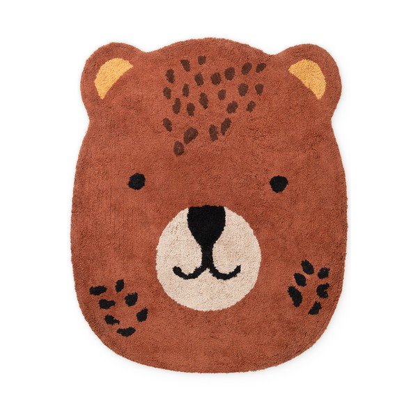 Hnědý pratelný/ručně tkaný bavlněný dětský koberec 120x149 cm Snuggle Berry – Hanse Home