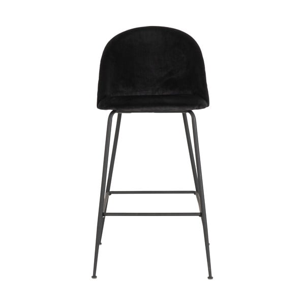 Černé sametové barové židle v sadě 2 ks 108 cm Lausanne – House Nordic-image-1
