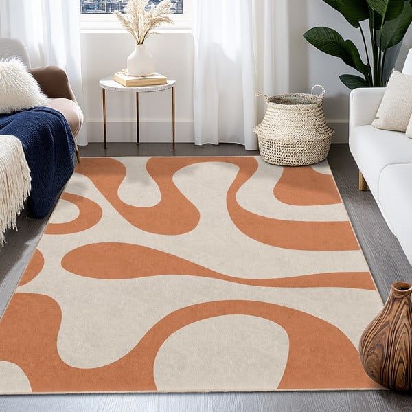 Oranžový pratelný koberec 80x150 cm Caramel Latte – Mila Home-image-4