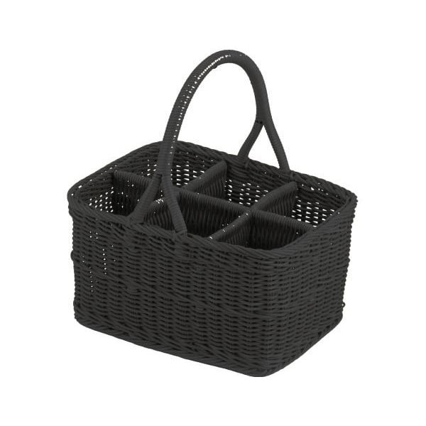 Košík Flaschenkorb Black, 38x29x20 cm