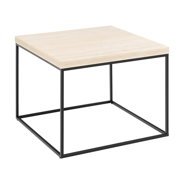 Béžový konferenční stolek s deskou v dekoru mramoru 60x60 cm Barossa – Actona