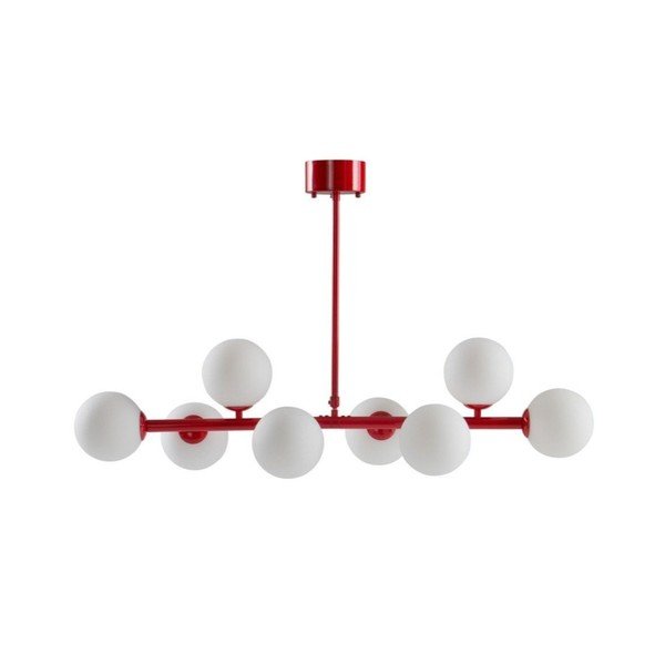 Červené/bílé stropní svítidlo z opálového skla 30x104 cm Ekman – Jotex