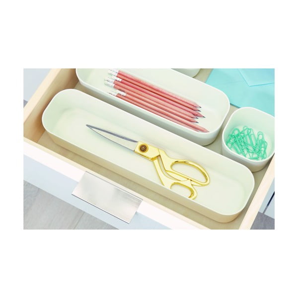 Bílý úložný box iDesign Eco, 9 x 36,5 cm-image-3