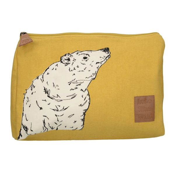 Žlutá kosmetická taška Creative Tops Wild Bear, 20 x 30 cm