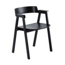 Černá jídelní židle s područkami z dubového dřeva Flip – Gazzda