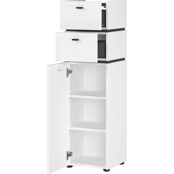 Bílá vysoká koupelnová skříňka 34x117 cm Modesto – Germania-image-1