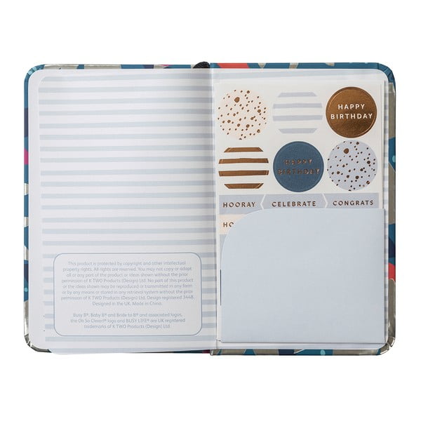 Zápisník na adresy a narozeniny Busy B Floral-image-4