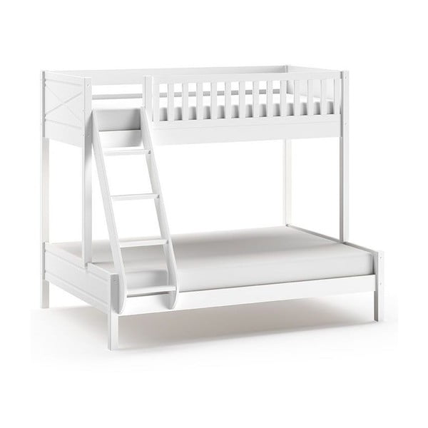 Bílá patrová dětská postel 140x200/90x200 cm Scott - Vipack-image-2