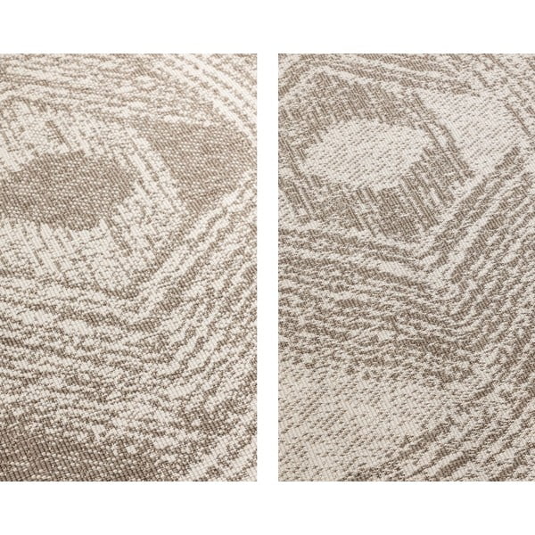 Krémovo-hnědý kulatý venkovní koberec ø 100 cm Gemini – Elle Decoration-image-4