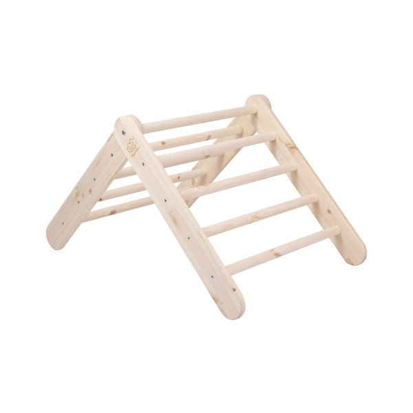 Pikler trojúhelník z borovicového dřeva v přírodní barvě 46x87x60 cm Montessori – Meowbaby-image-3