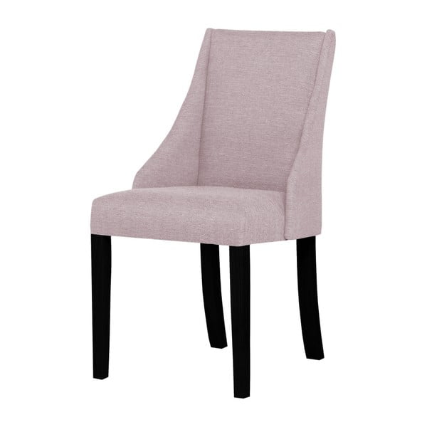 Pudrově růžová židle s černými nohami Ted Lapidus Maison Absolu