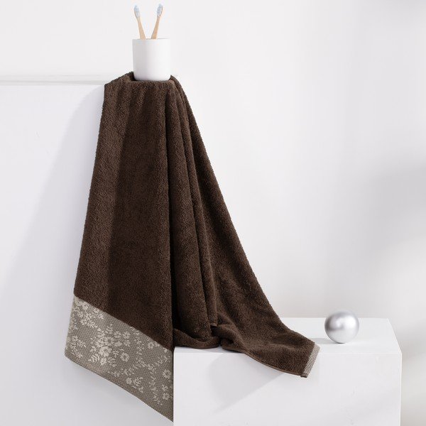 Hnědá froté bavlněná osuška 70x140 cm Crea – AmeliaHome-image-2