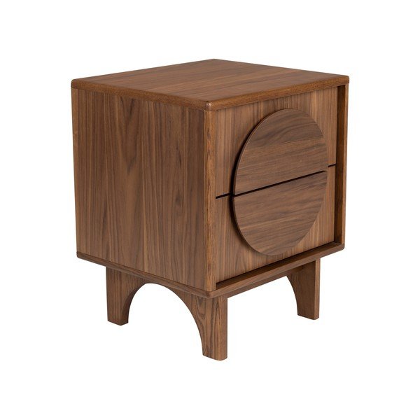 Hnědý noční stolek v dekoru ořechu Groove – Zuiver-image-2