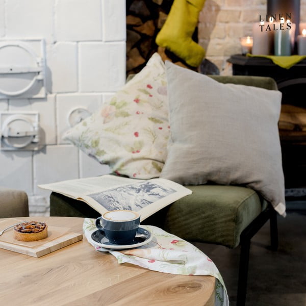 Vánoční lněný povlak na polštář Linen Tales Merry, 40 x 40 cm-image-1