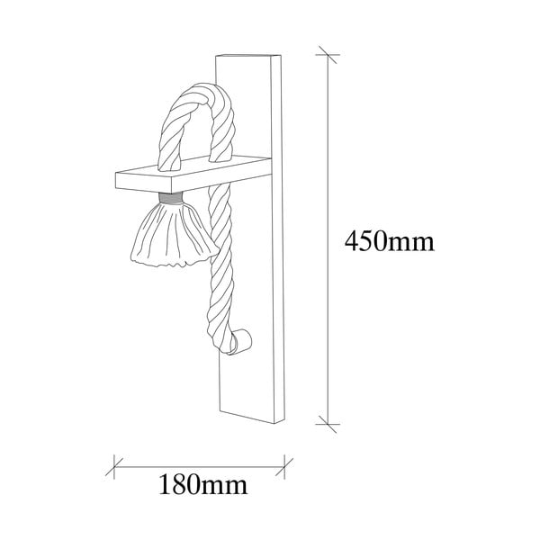 Nástěnné svítidlo v přírodní barvě Erebos – Opviq lights-image-4