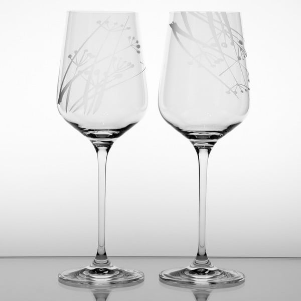 Ateliér Žampach, set 2 ks skleniček na bílé víno Kmín