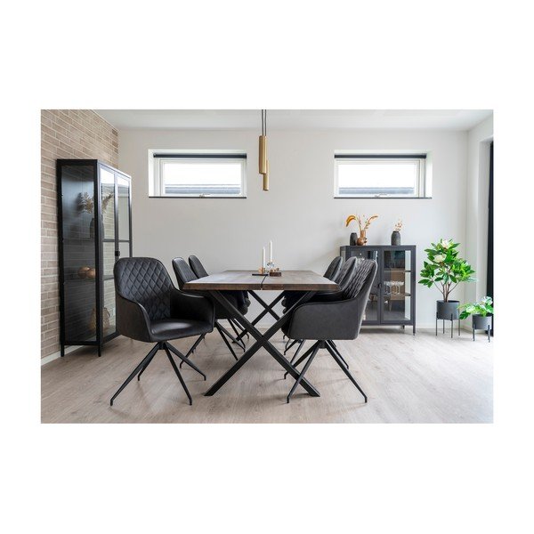 Tmavě šedé čalouněné jídelní křeslo Harbo – House Nordic-image-2