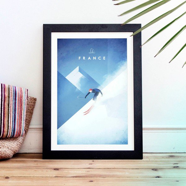 Plakát Travelposter Ski France, A3-image-1