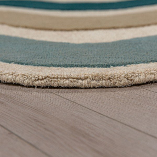 Modrý ručně tkaný vlněný běhoun 80x300 cm Cascade Wool – Flair Rugs-image-2