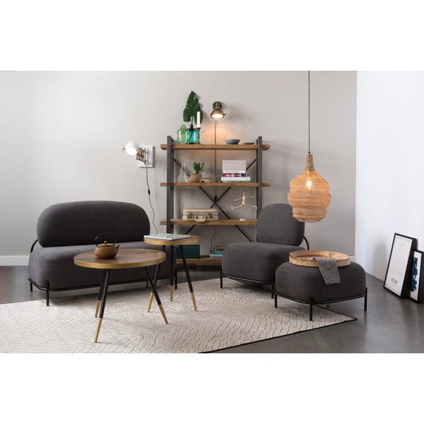 Tmavě šedá podnožka White Label Polly-image-1