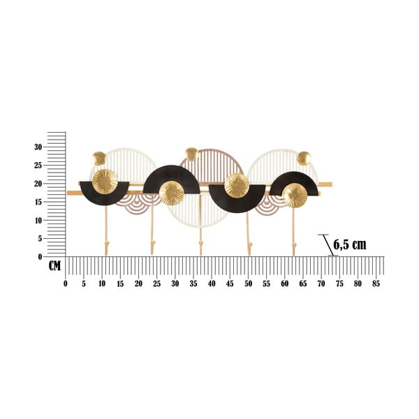 Nástěnný věšák ve zlato-černé barvě Mauro Ferretti Art-image-2