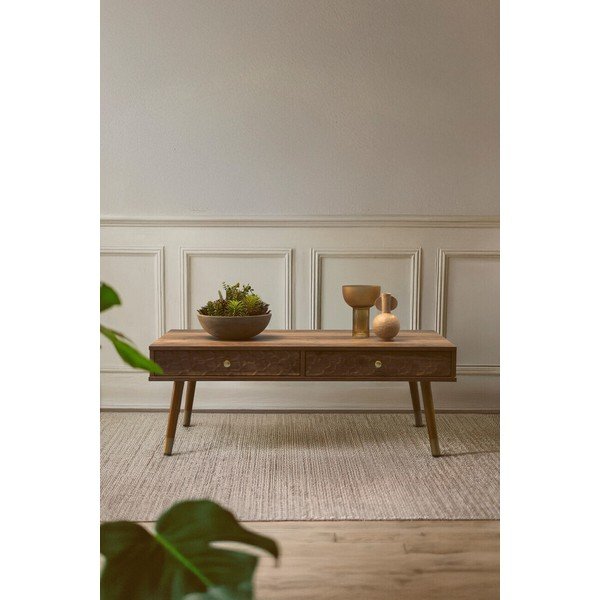 Konferenční stolek v tmavě přírodní barvě 59x110 cm Frida – Premier Housewares-image-1